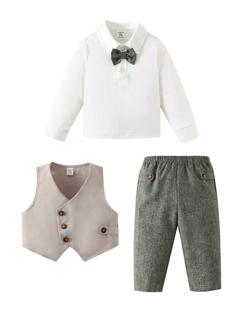 Bambinoo Baby Boys' 3-Piece Gentleman Formal Outfit Set