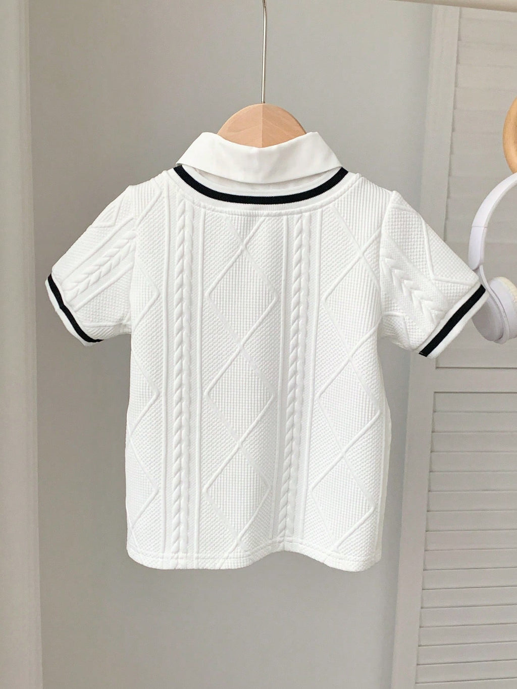 Polo Blanc Garçon Style Collège