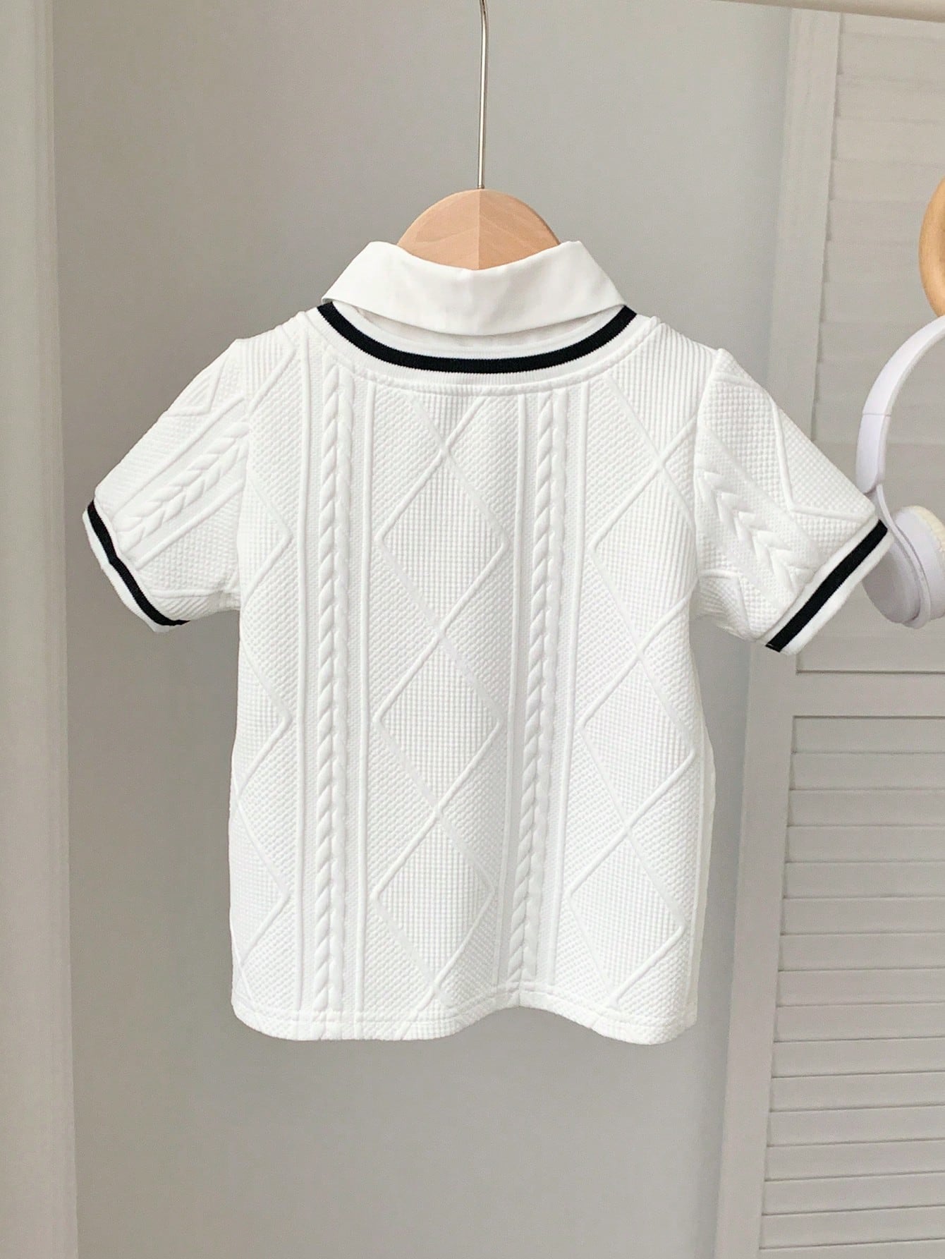 Polo Blanc Garçon Style Collège