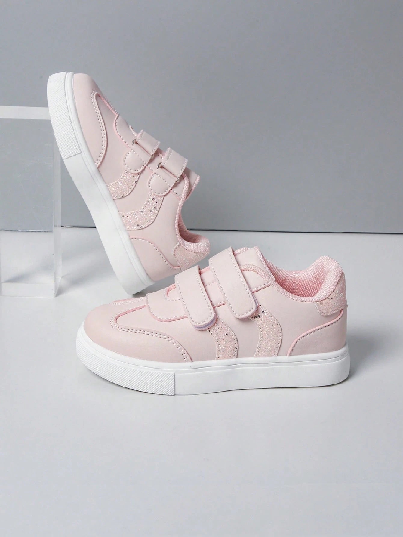 Girls' Sequin Stripe Canvas Sneakers