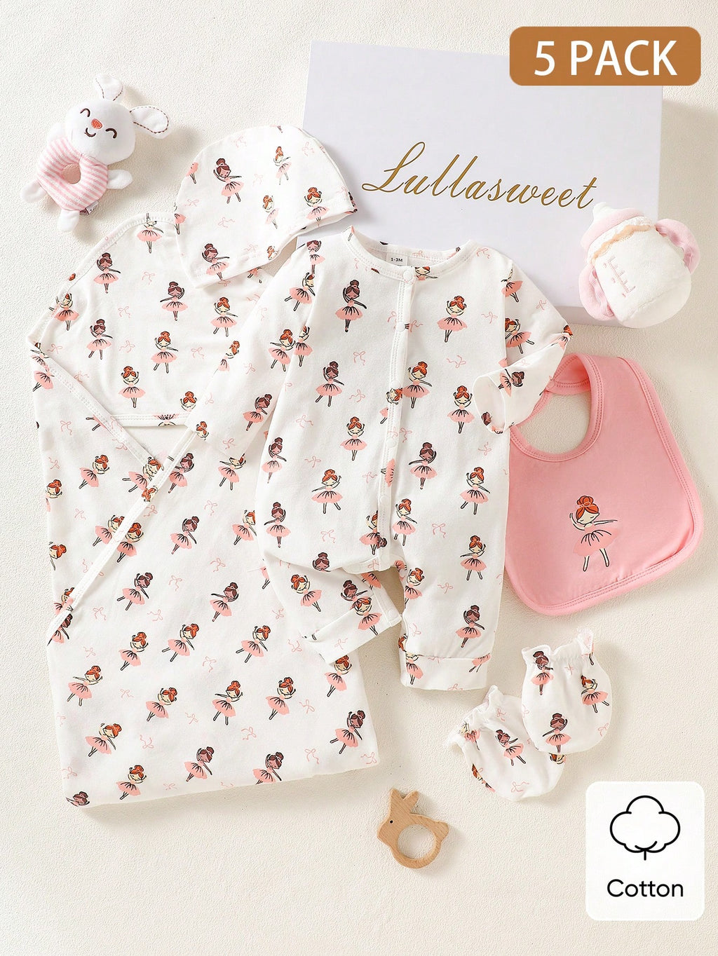 Ensemble cadeau nouveau-né SHEIN - Nouvelle collection - Rose