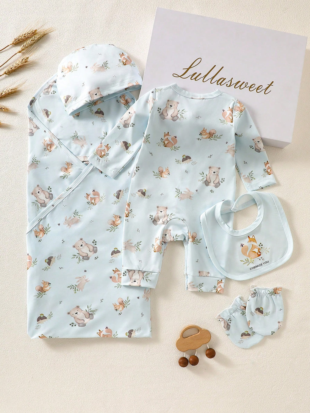 Coffret Cadeau de Vêtements pour Bébés Nouveaux-Nés SHEIN, Lot de 5
