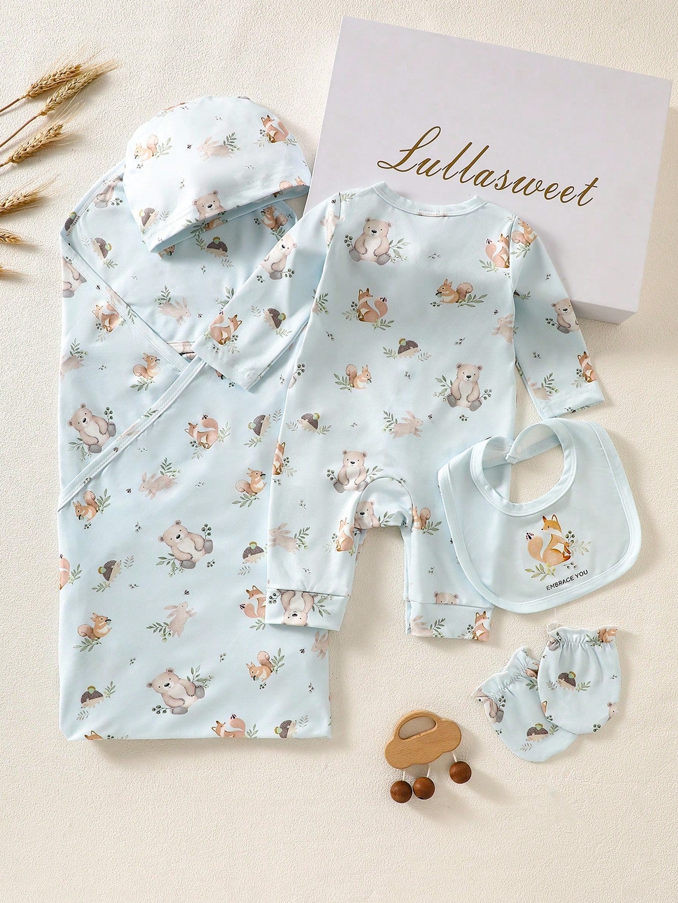 Coffret Cadeau de Vêtements pour Bébés Nouveaux-Nés SHEIN, Lot de 5
