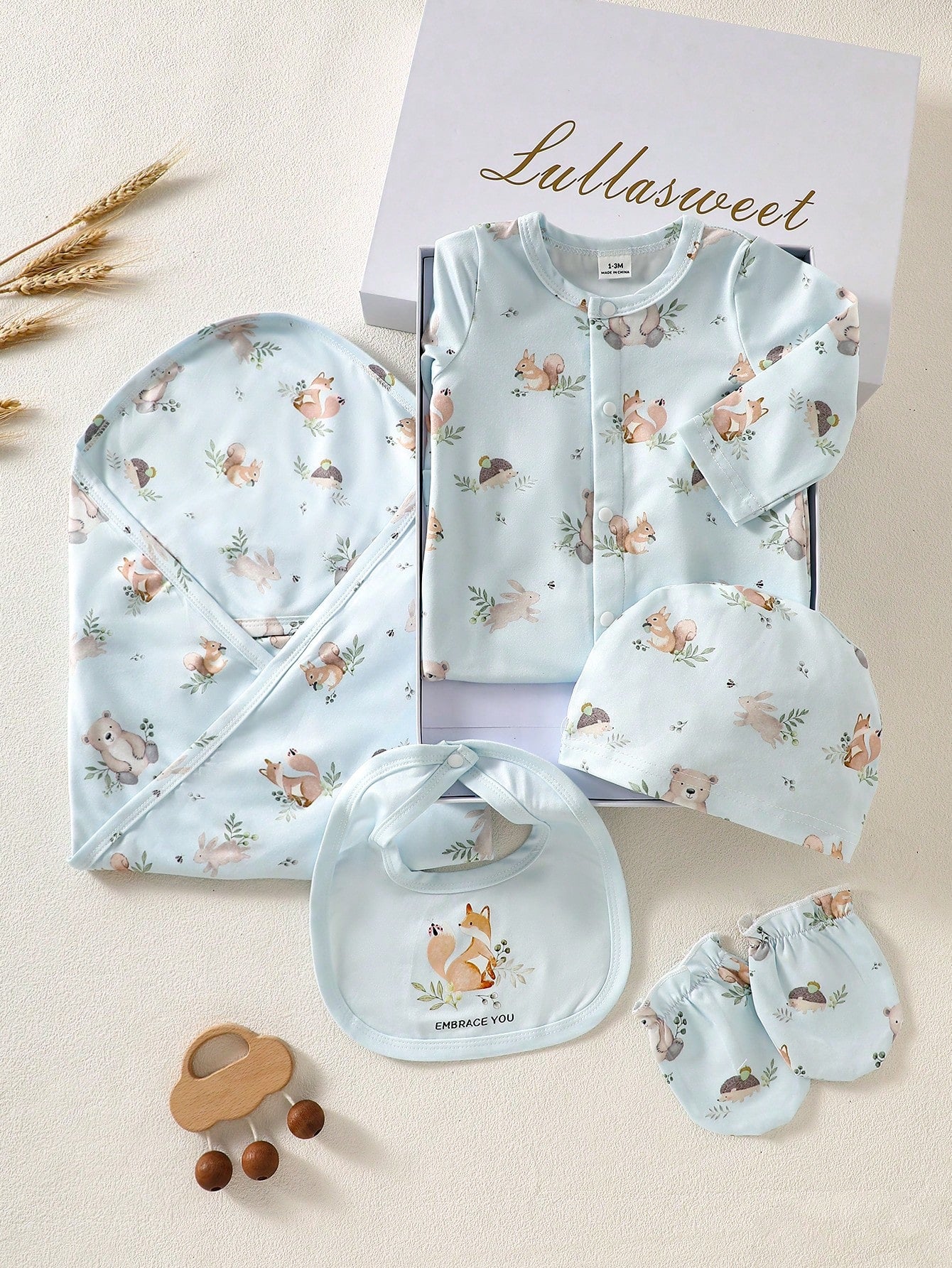 Coffret Cadeau de Vêtements pour Bébés Nouveaux-Nés SHEIN, Lot de 5