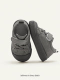 Cozy Pixies Boys' Dark Grey Classic Canvas Sneakers for Everyday Wear Green