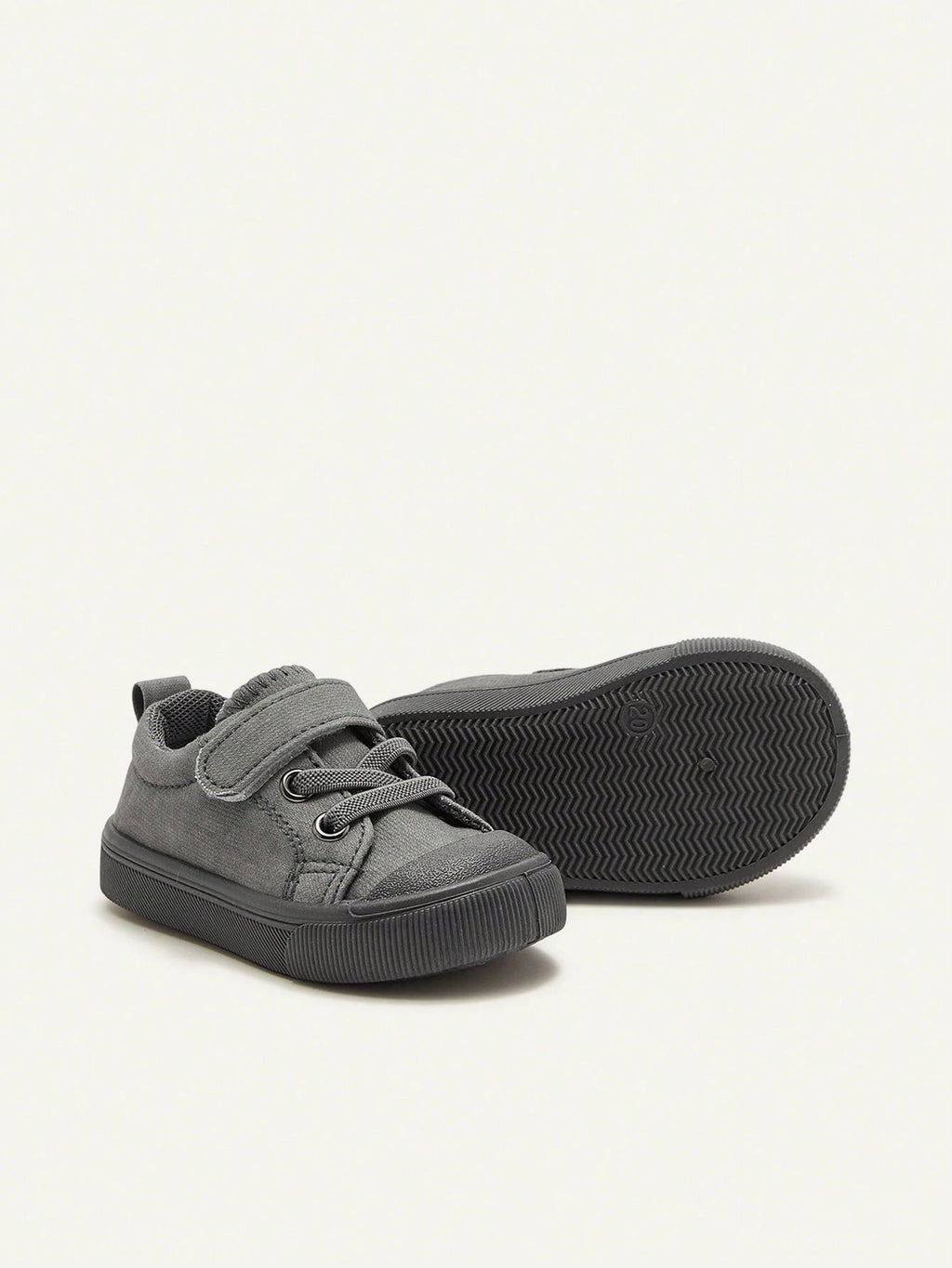 Cozy Pixies Boys' Dark Grey Classic Canvas Sneakers for Everyday Wear Green