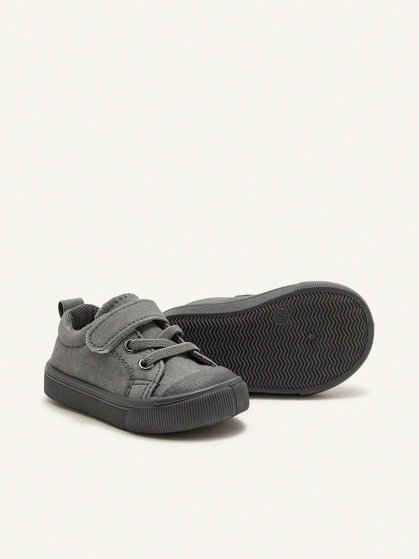 Cozy Pixies Boys' Dark Grey Classic Canvas Sneakers for Everyday Wear Green
