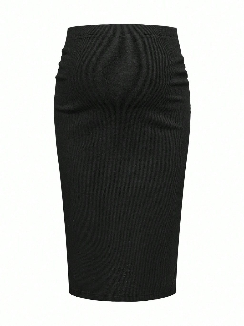 Modmama Adjustable-Waist Fitted Maternity Skirt Red and White