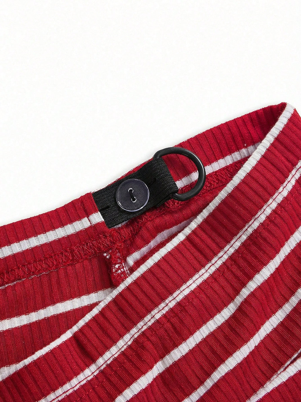 Modmama Adjustable-Waist Fitted Maternity Skirt Red and White