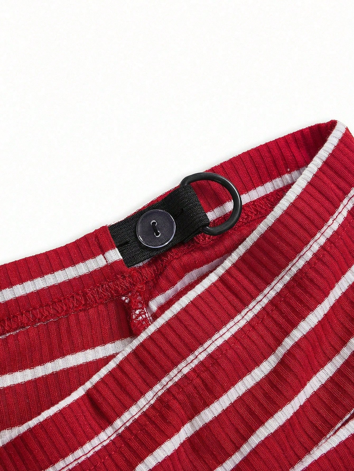 Modmama Adjustable-Waist Fitted Maternity Skirt Red and White