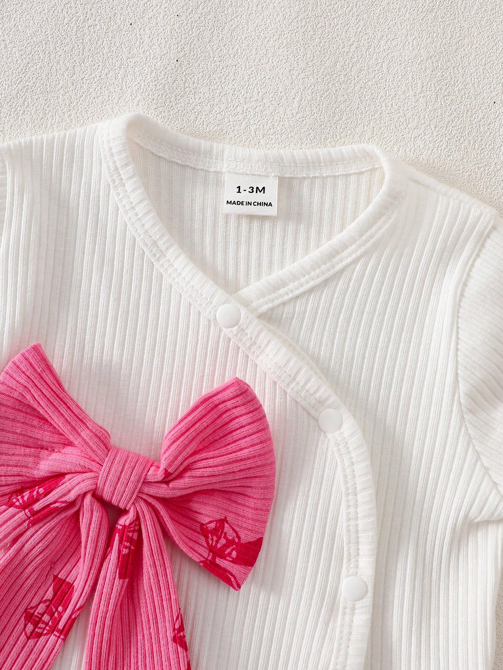 SHEIN Lot de 6 pièces en coton rose vif pour nouveau-né fille