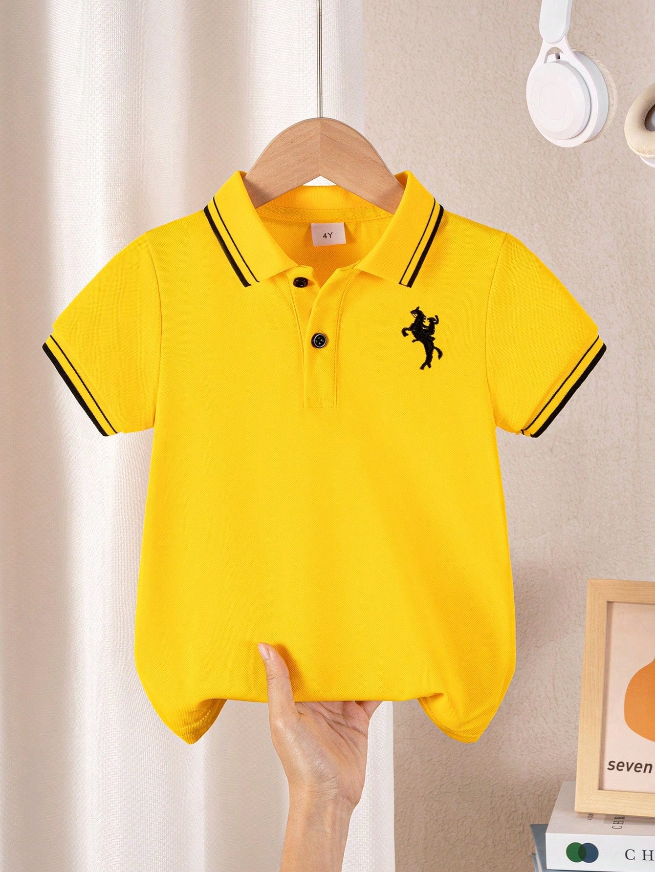 Boys' Color Block Trim Polo