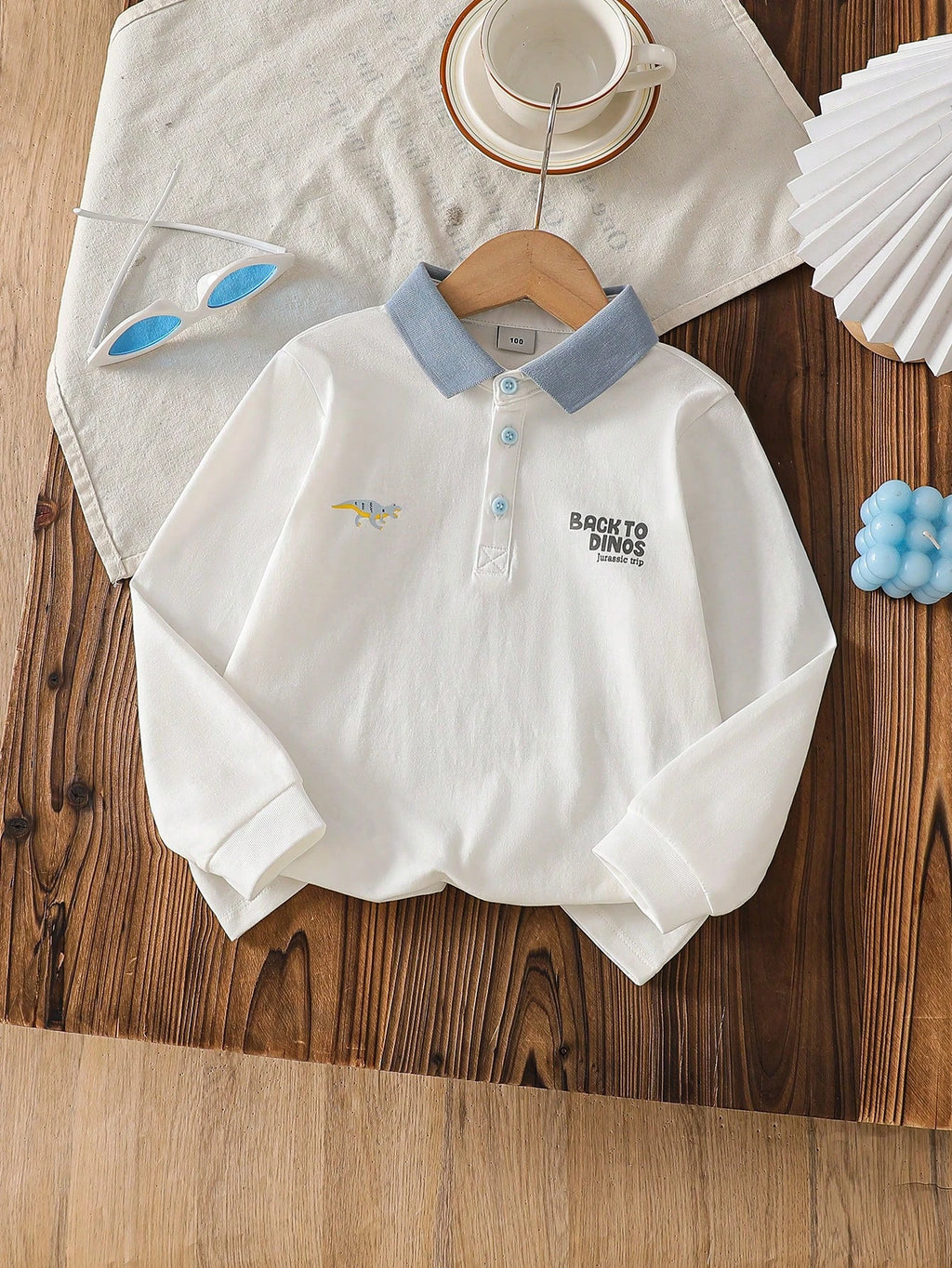 Polo Garçon Manches Longues Minimaliste