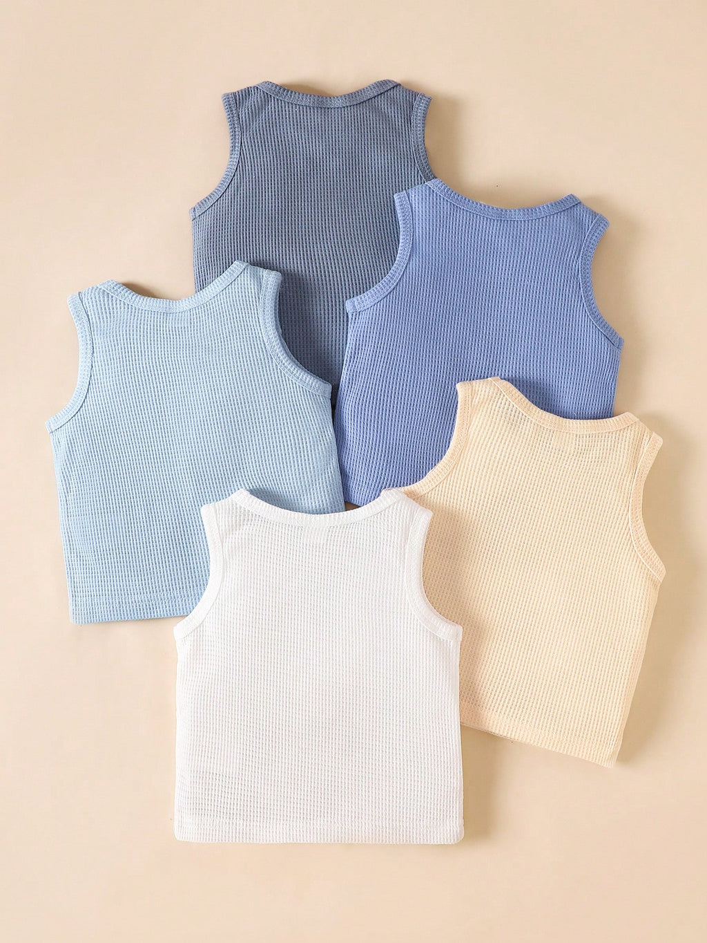 Playful Pals Multi-Color Knitted Vest 5 Pieces Set