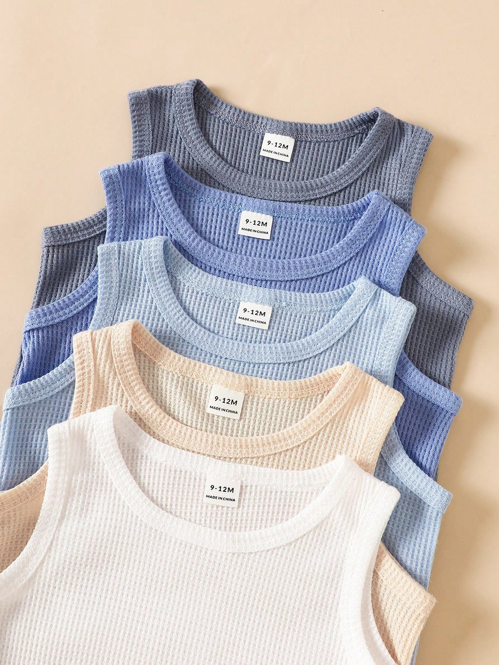 Playful Pals Multi-Color Knitted Vest 5 Pieces Set