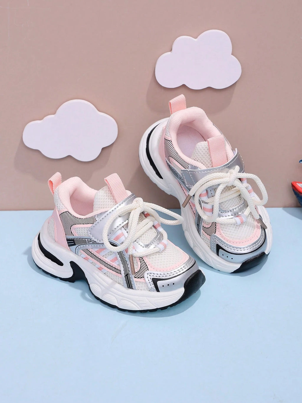 Bambinoo x Playful Pals Kids' Lightweight Mesh Chunky Sneakers