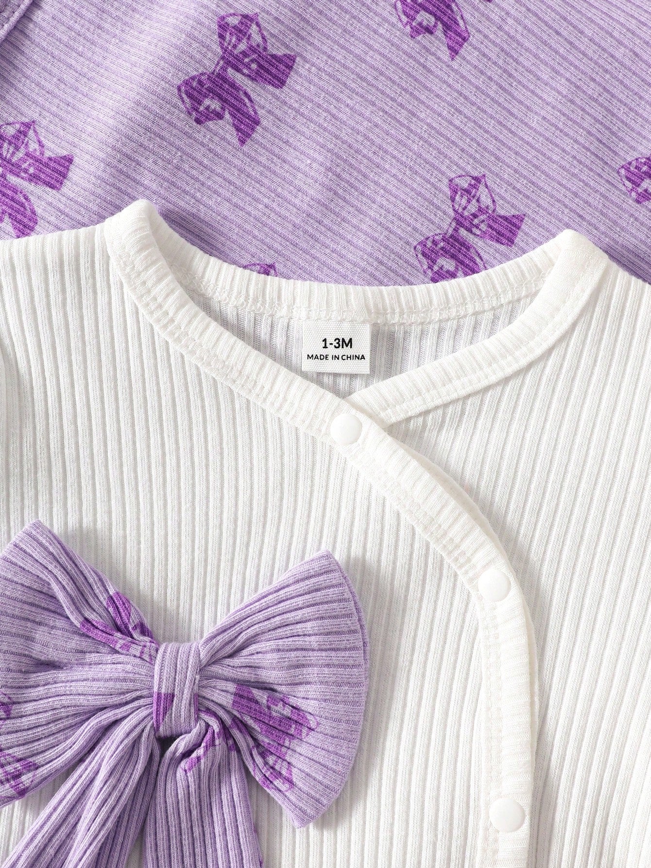 SHEIN Ensemble de 6 vêtements en coton pour nouveau-né fille