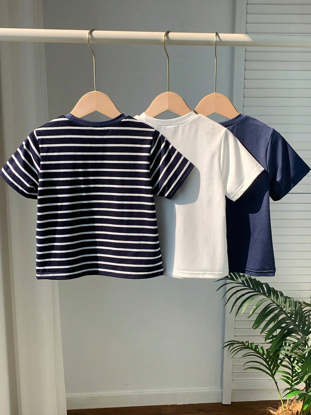 Lot de 3 T-shirts Garçon Rayés Graphiques Rétro