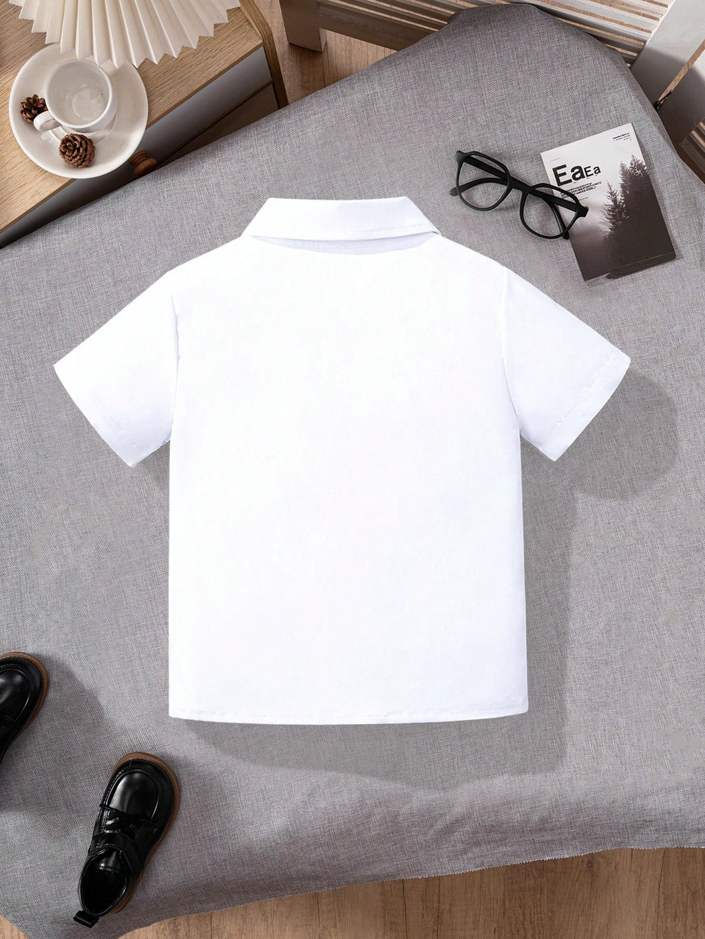 Boys' White Formal Short-Sleeve Shirt