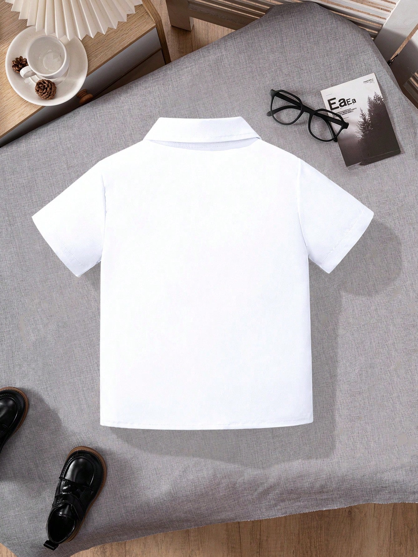 Boys' White Formal Short-Sleeve Shirt