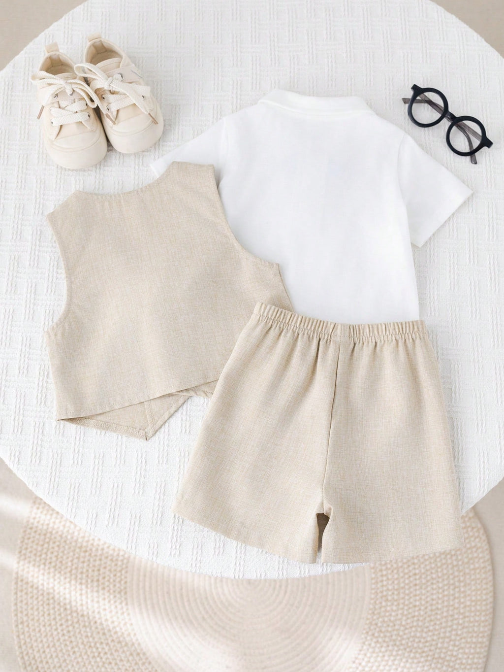 Beige Black Gentleman Suit 2