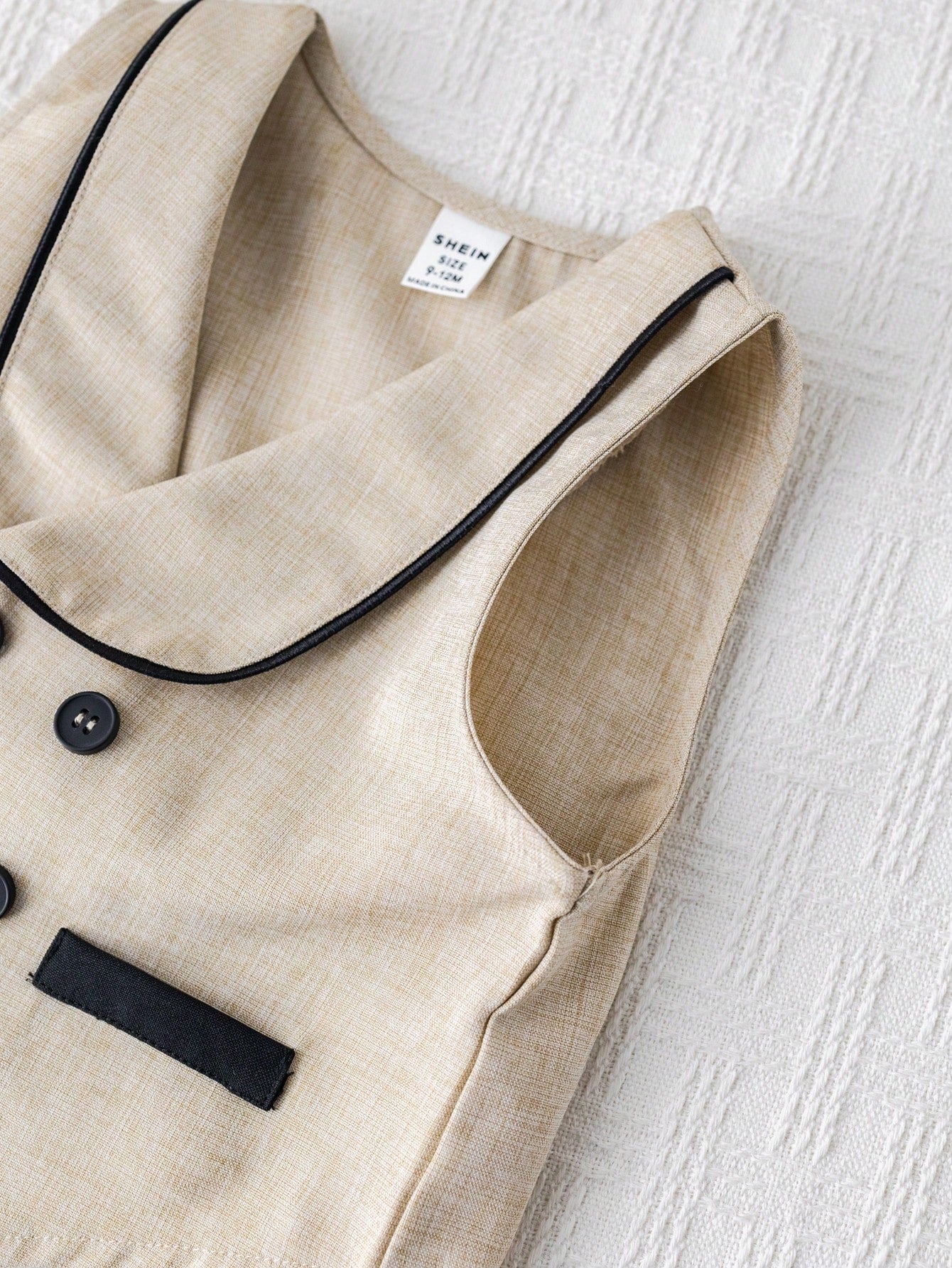 Beige Black Gentleman Suit 7