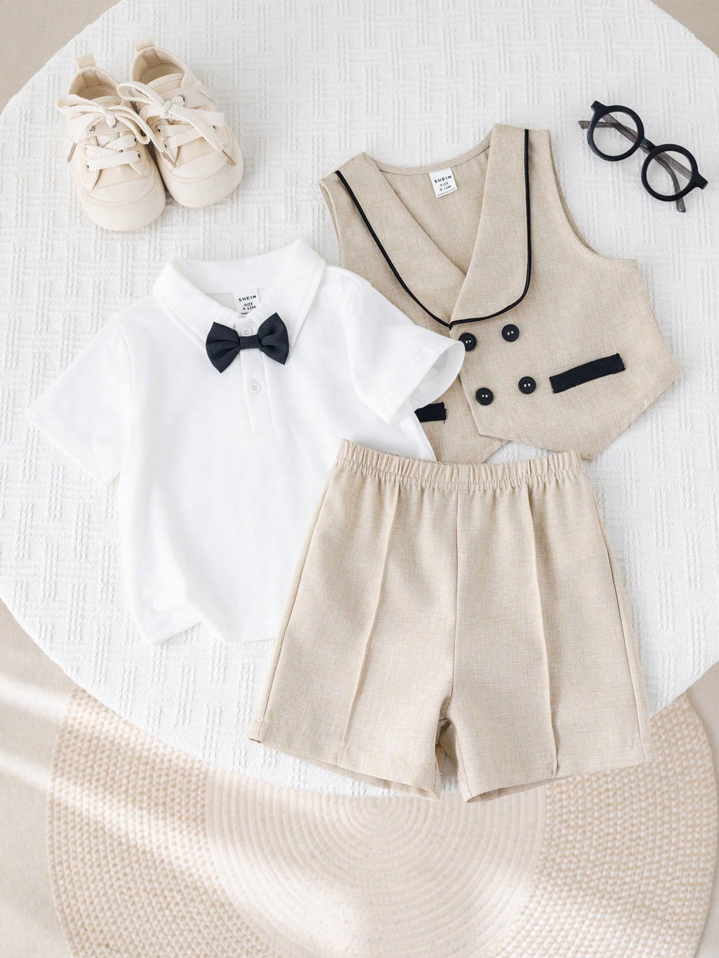 Beige Black Gentleman Suit 8