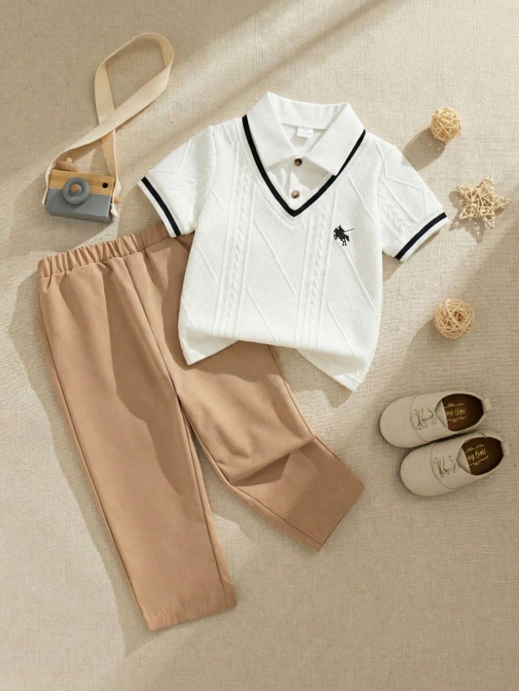 Polo Blanc Garçon Style Collège