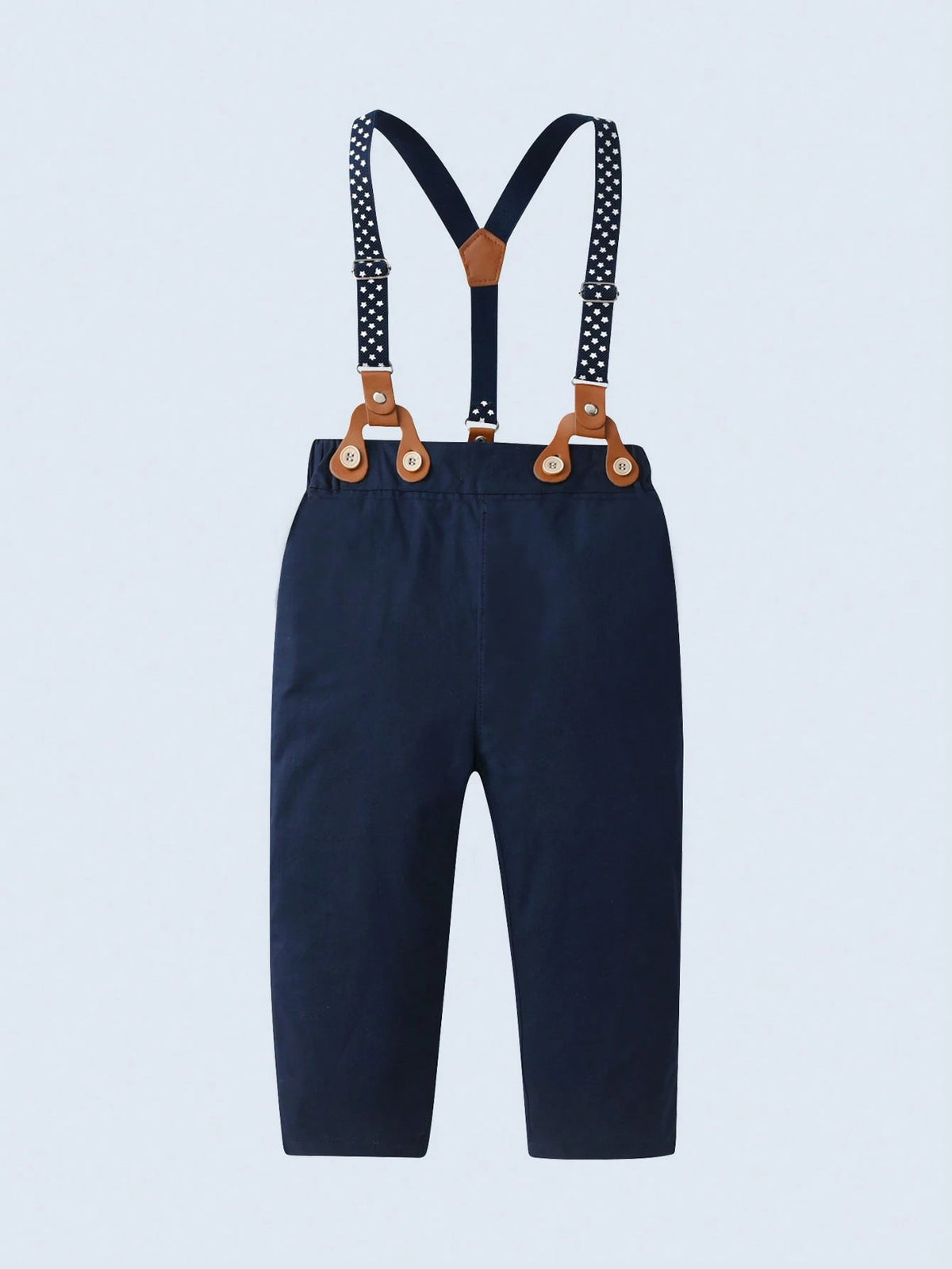 Baby Boy Polka Dot Shirt Overalls Bow Tie Hat 3 Piece Set