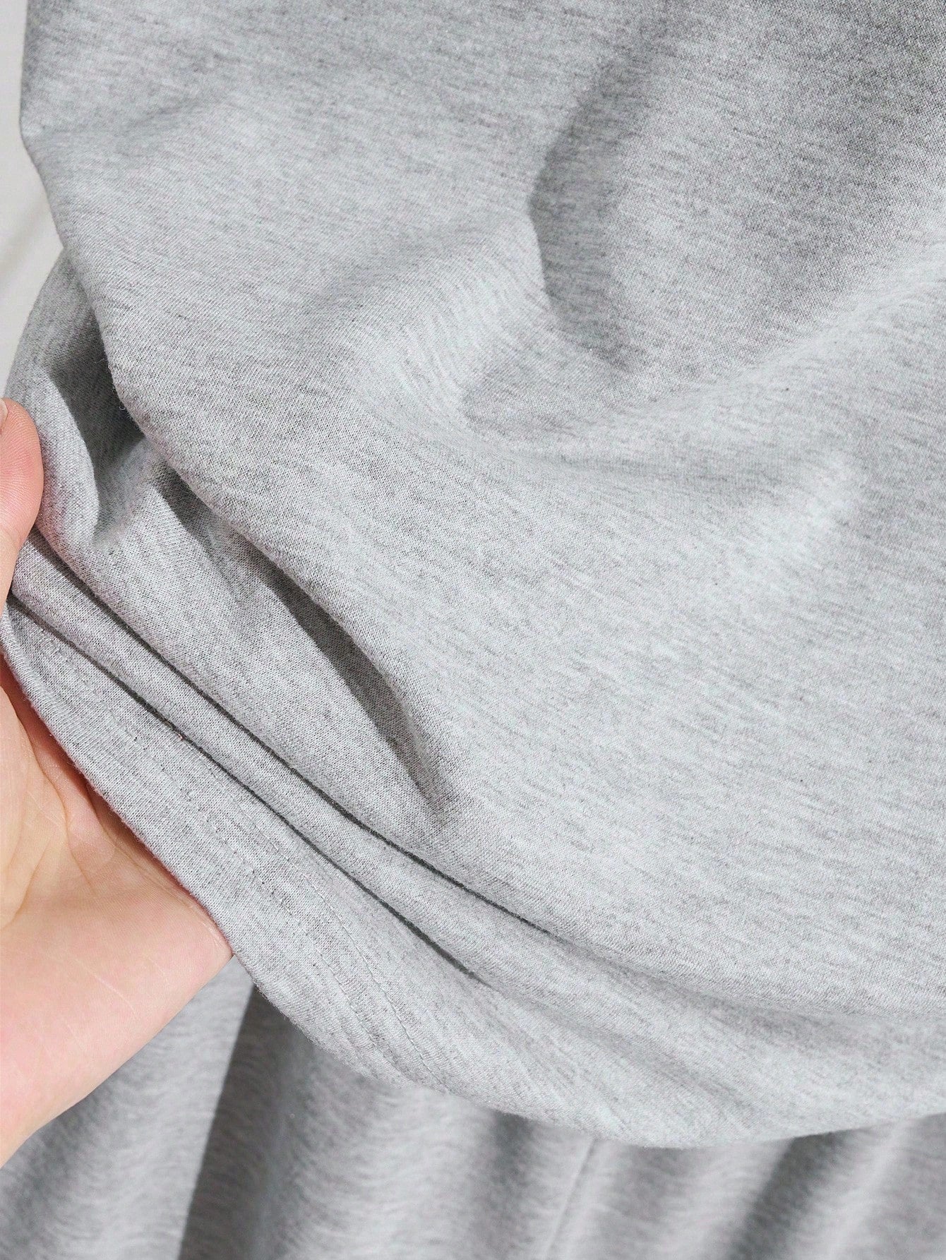Tween Girl Casual Graphic Graphic Minimalist Grey Contrast Raglan Sleeve Letter Graphic T-Shirt And Shorts Set School Summer Grey