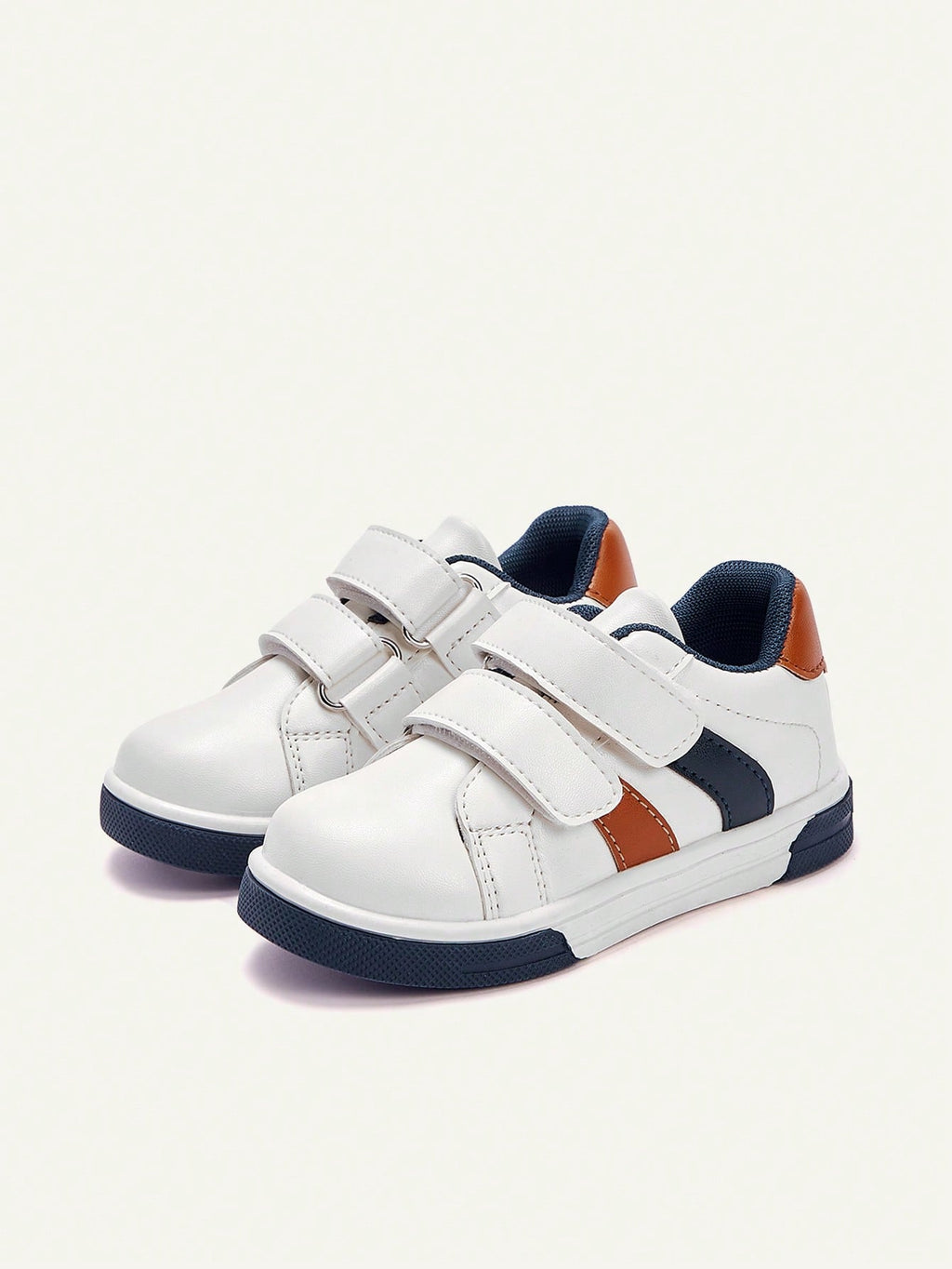 Cozy Pixies Boys' Brown Two-Tone Flat Casual Sneakers  White