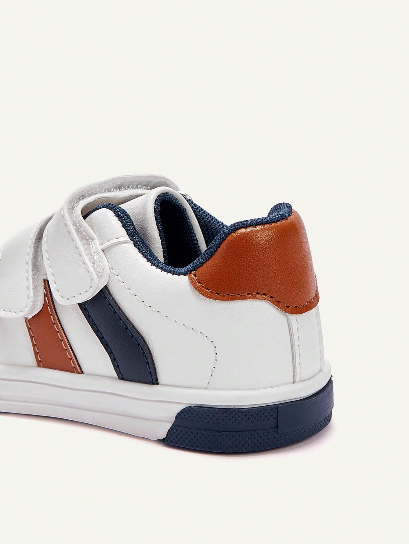 Cozy Pixies Boys' Brown Two-Tone Flat Casual Sneakers  White