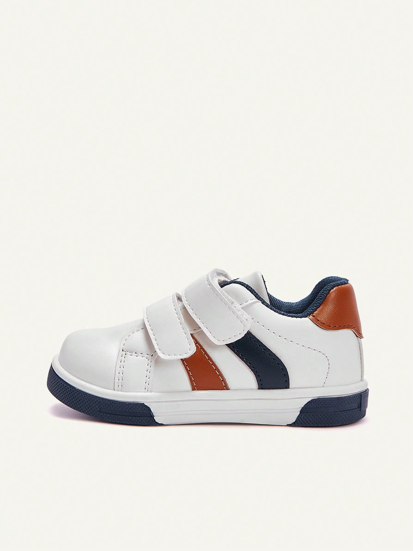 Cozy Pixies Boys' Brown Two-Tone Flat Casual Sneakers  White