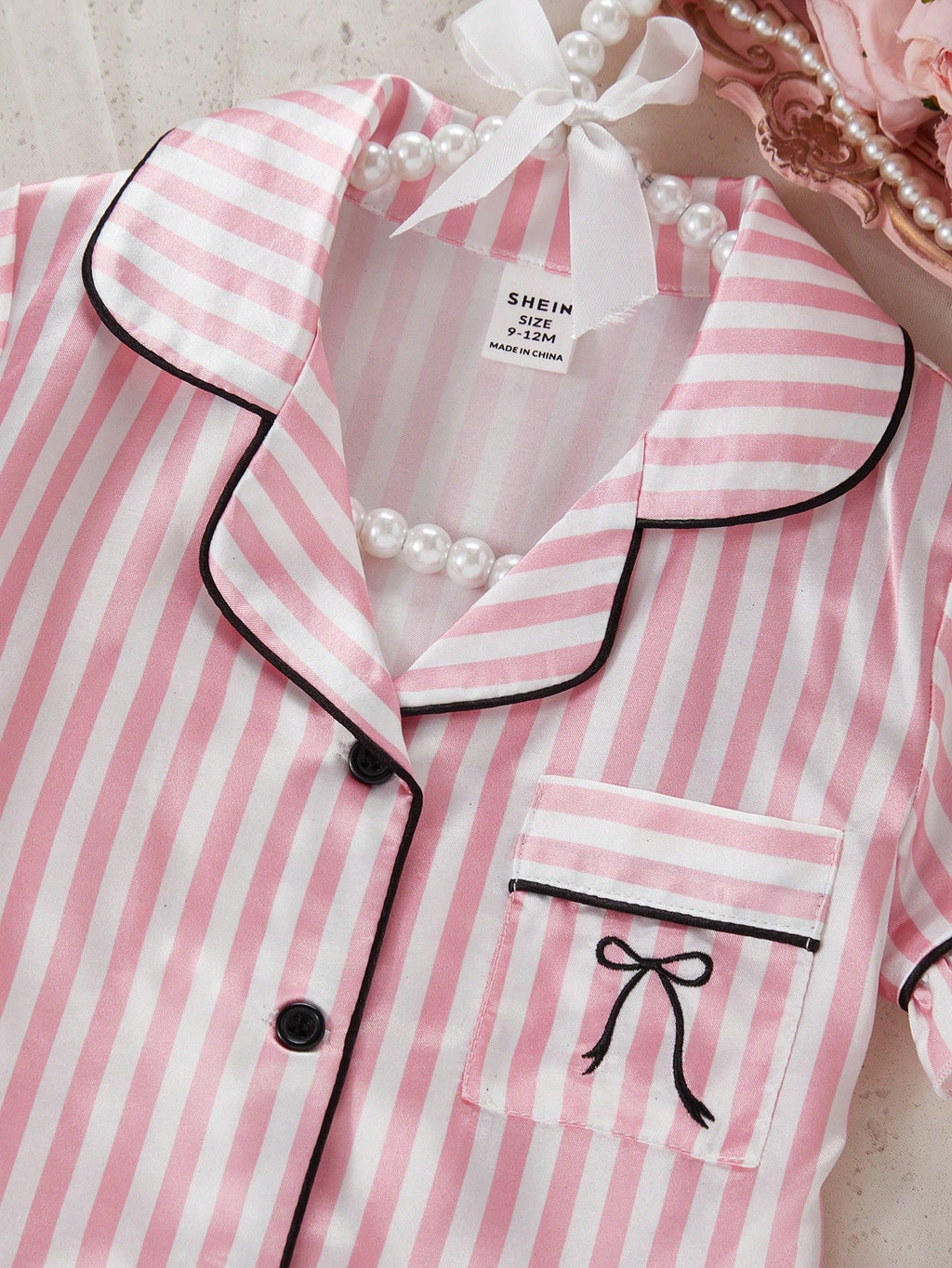 Ensemble de pyjama Souflis 2 pièces pour bébés filles, adorable, rose, d'été