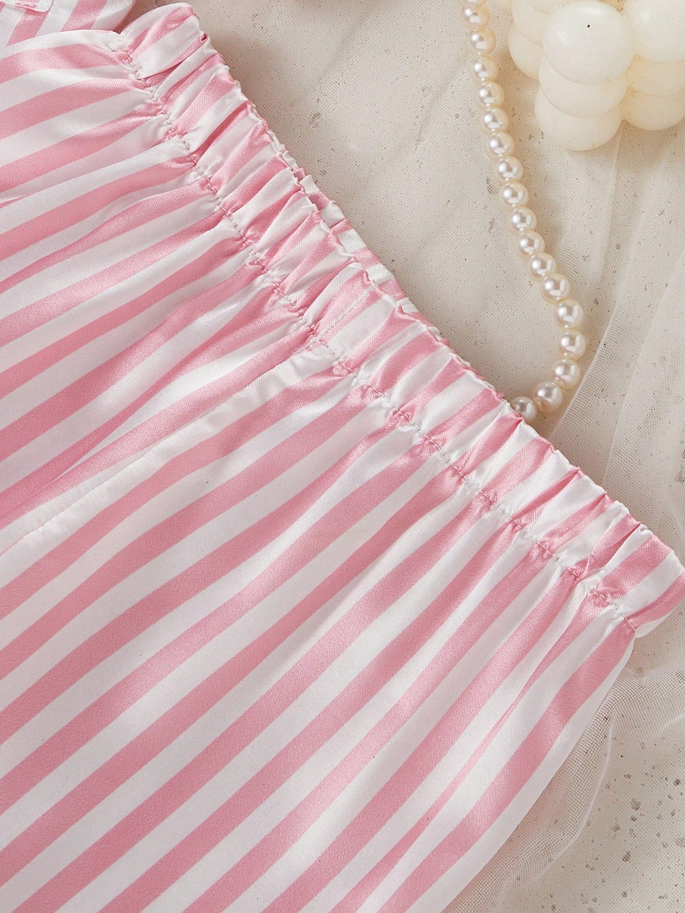 Ensemble de pyjama Souflis 2 pièces pour bébés filles, adorable, rose, d'été