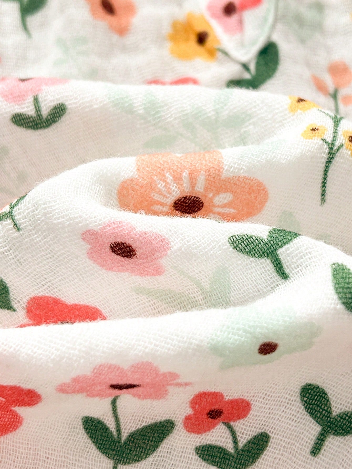Robe sans manches décontractée à imprimé floral Bambinoo x Cozy Pixies pour bébé fille