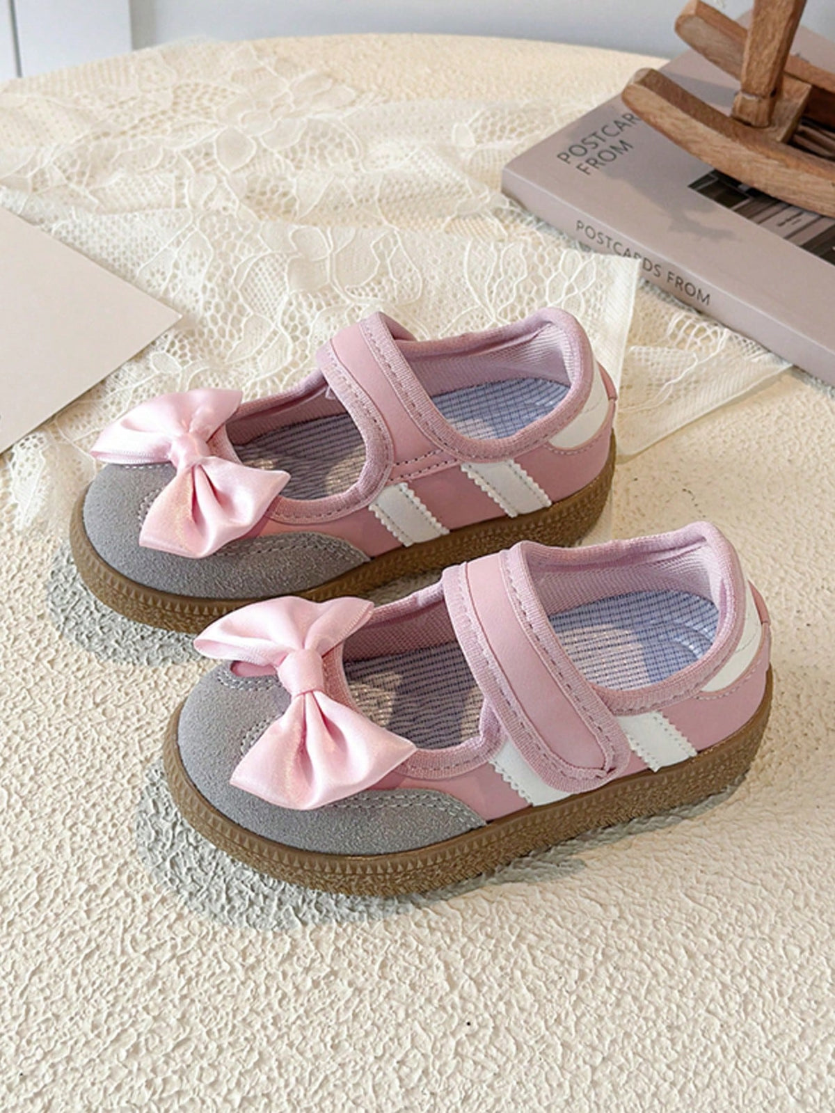 Kids' Cute Bow Soft-Bottom Breathable Slip-On Sneakers