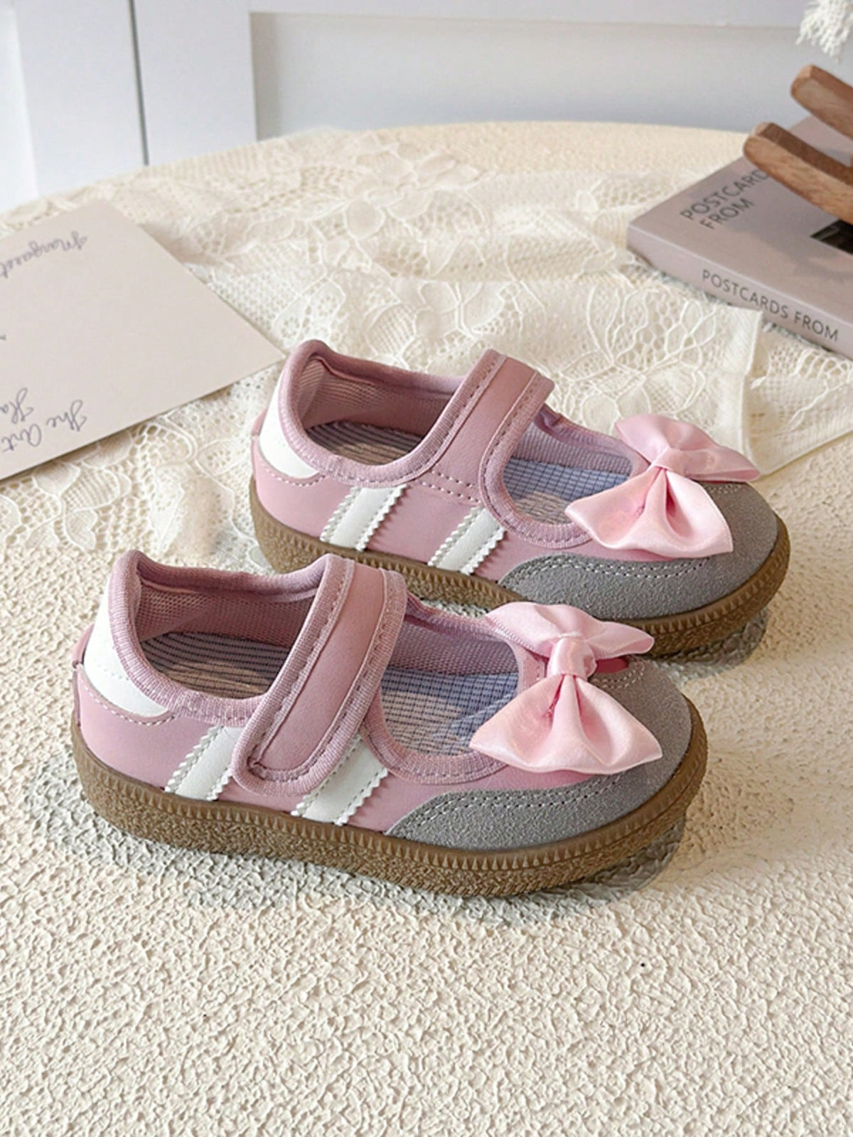 Kids' Cute Bow Soft-Bottom Breathable Slip-On Sneakers