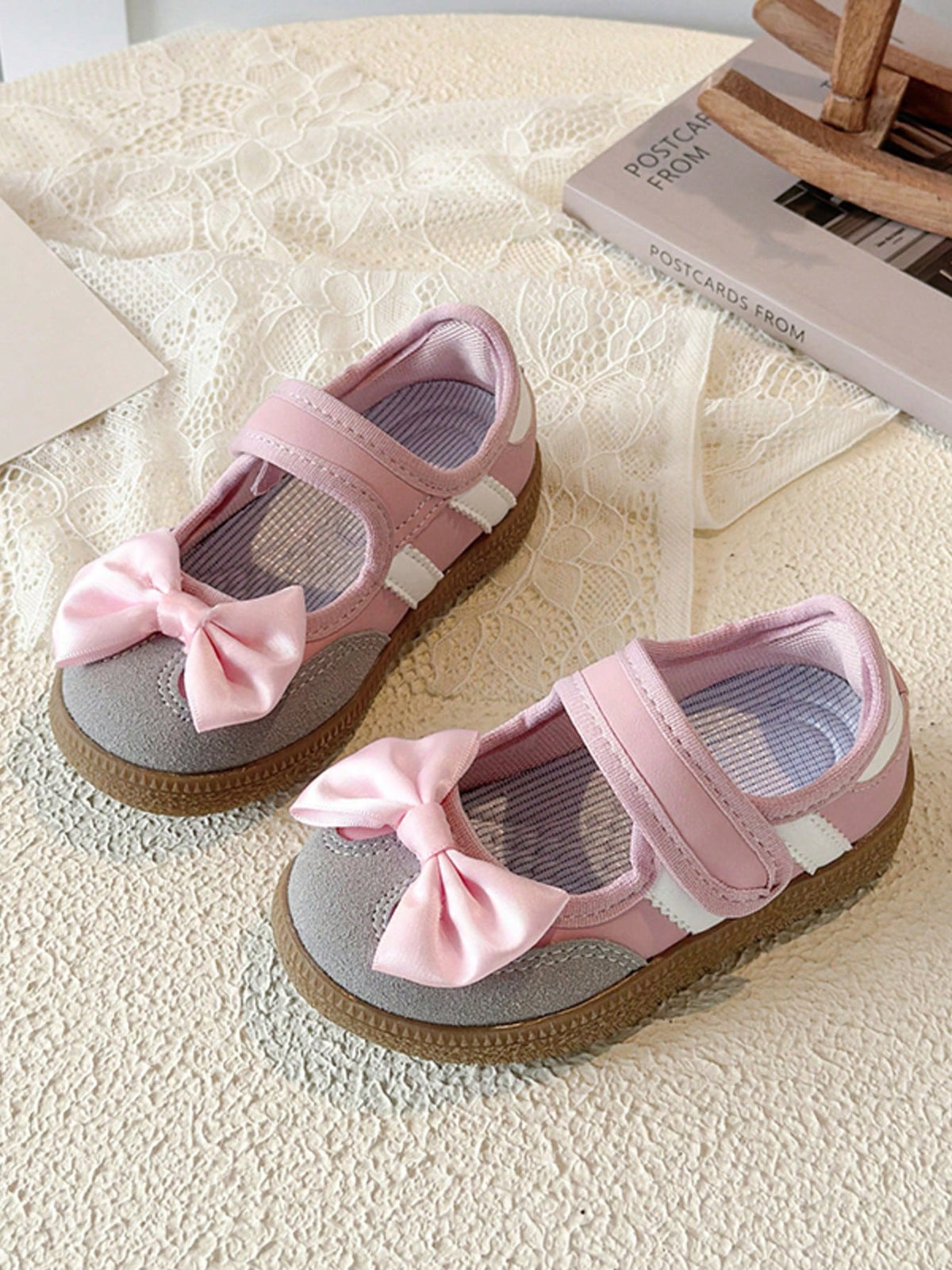 Kids' Cute Bow Soft-Bottom Breathable Slip-On Sneakers