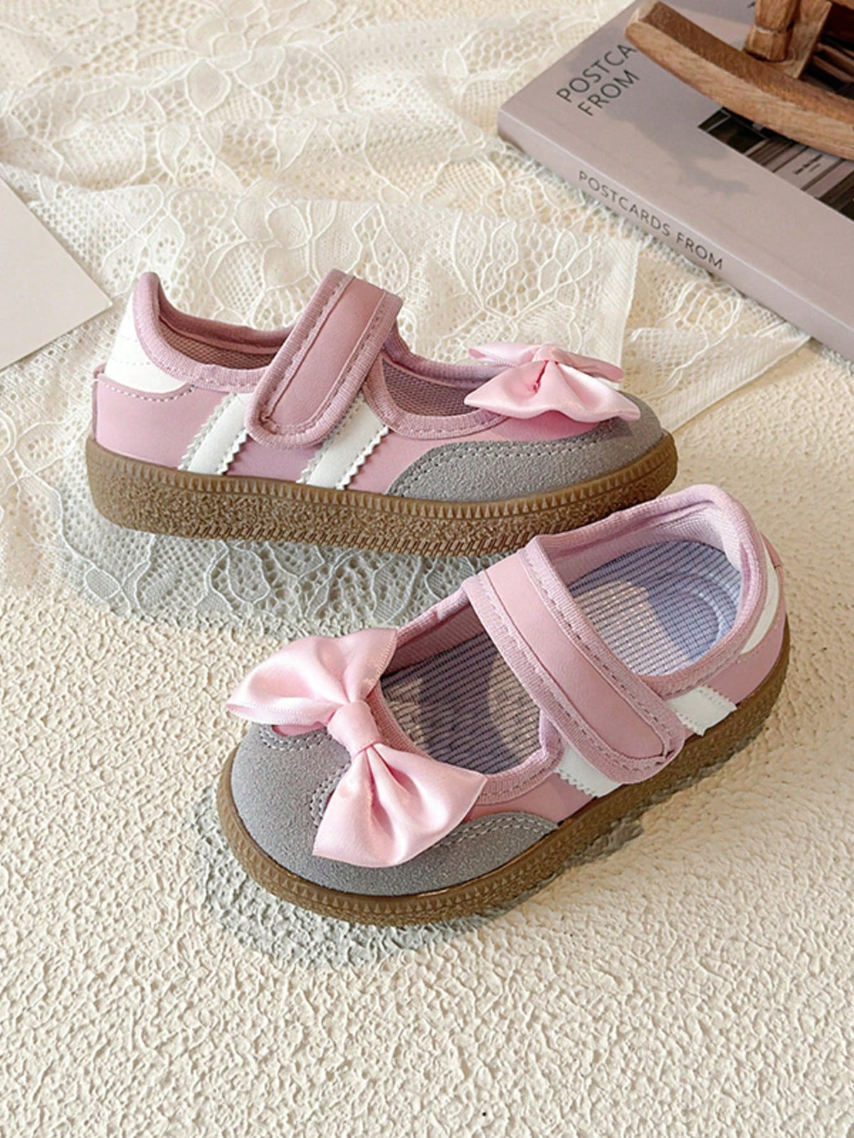 Kids' Cute Bow Soft-Bottom Breathable Slip-On Sneakers
