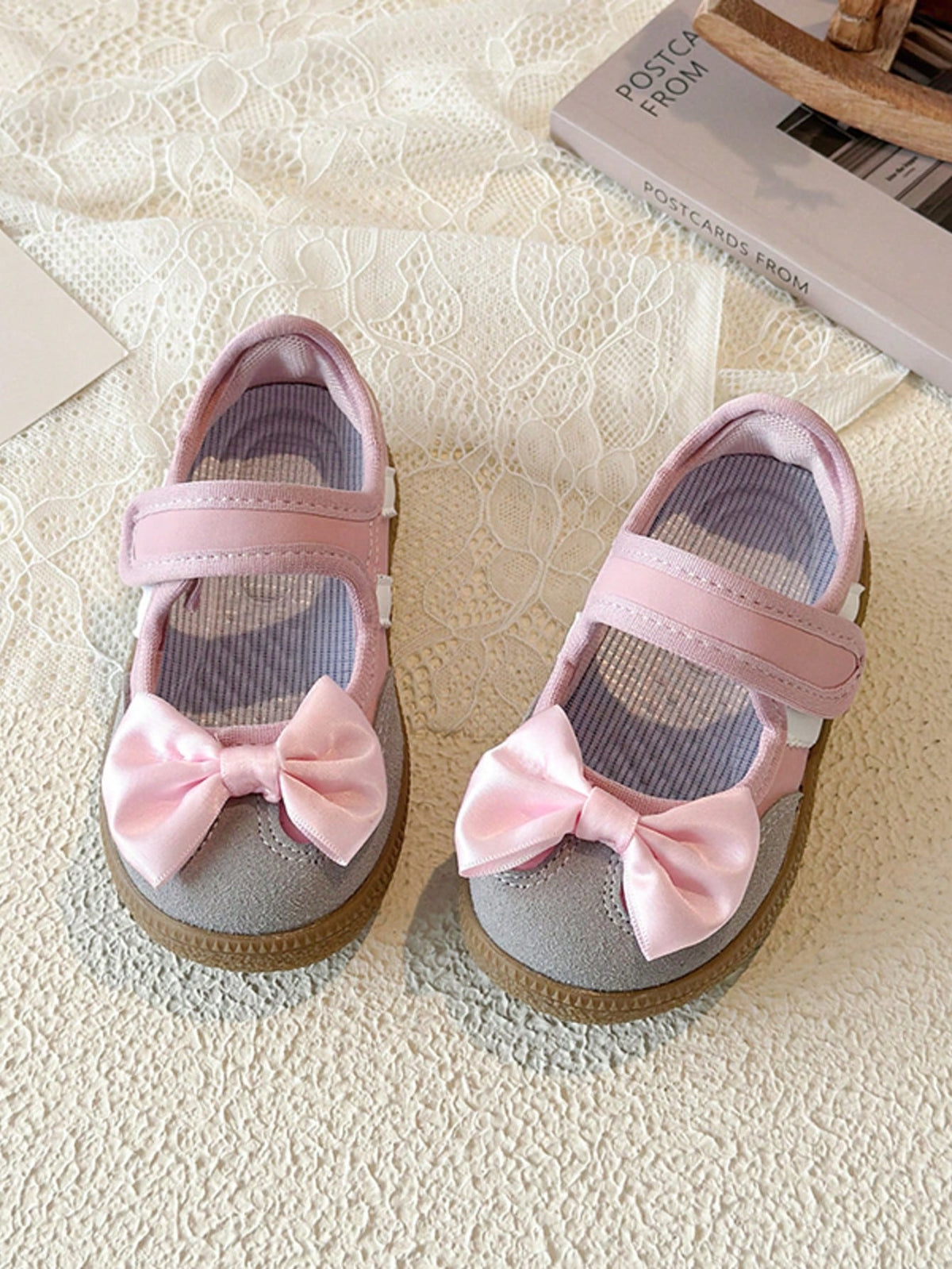 Kids' Cute Bow Soft-Bottom Breathable Slip-On Sneakers