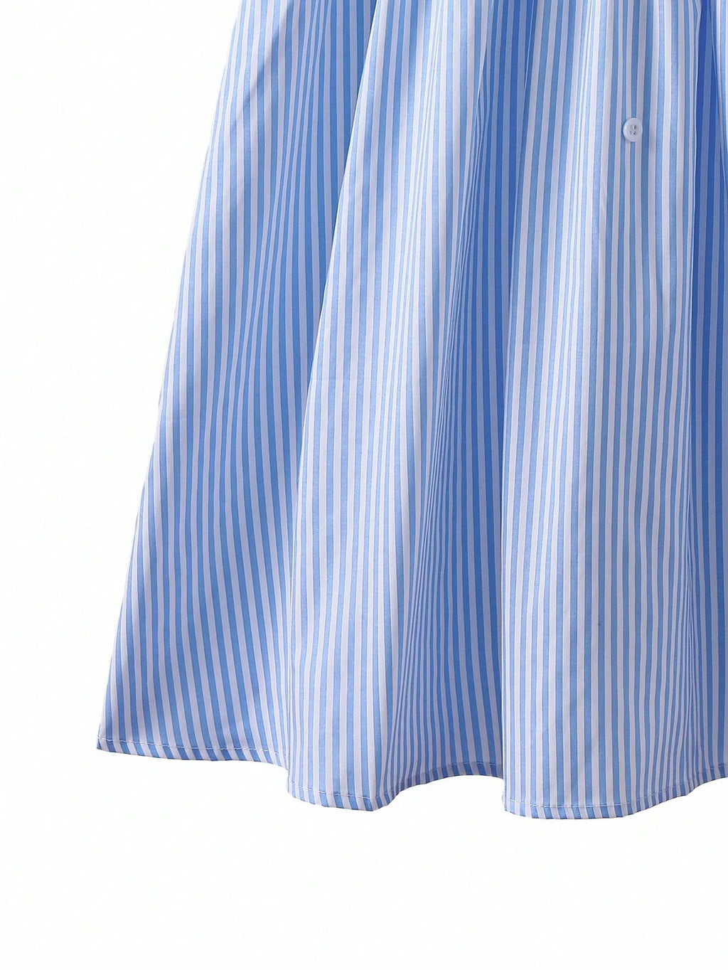 Robe Fille Col Rayé Bleu Blanc Taille Brodée
