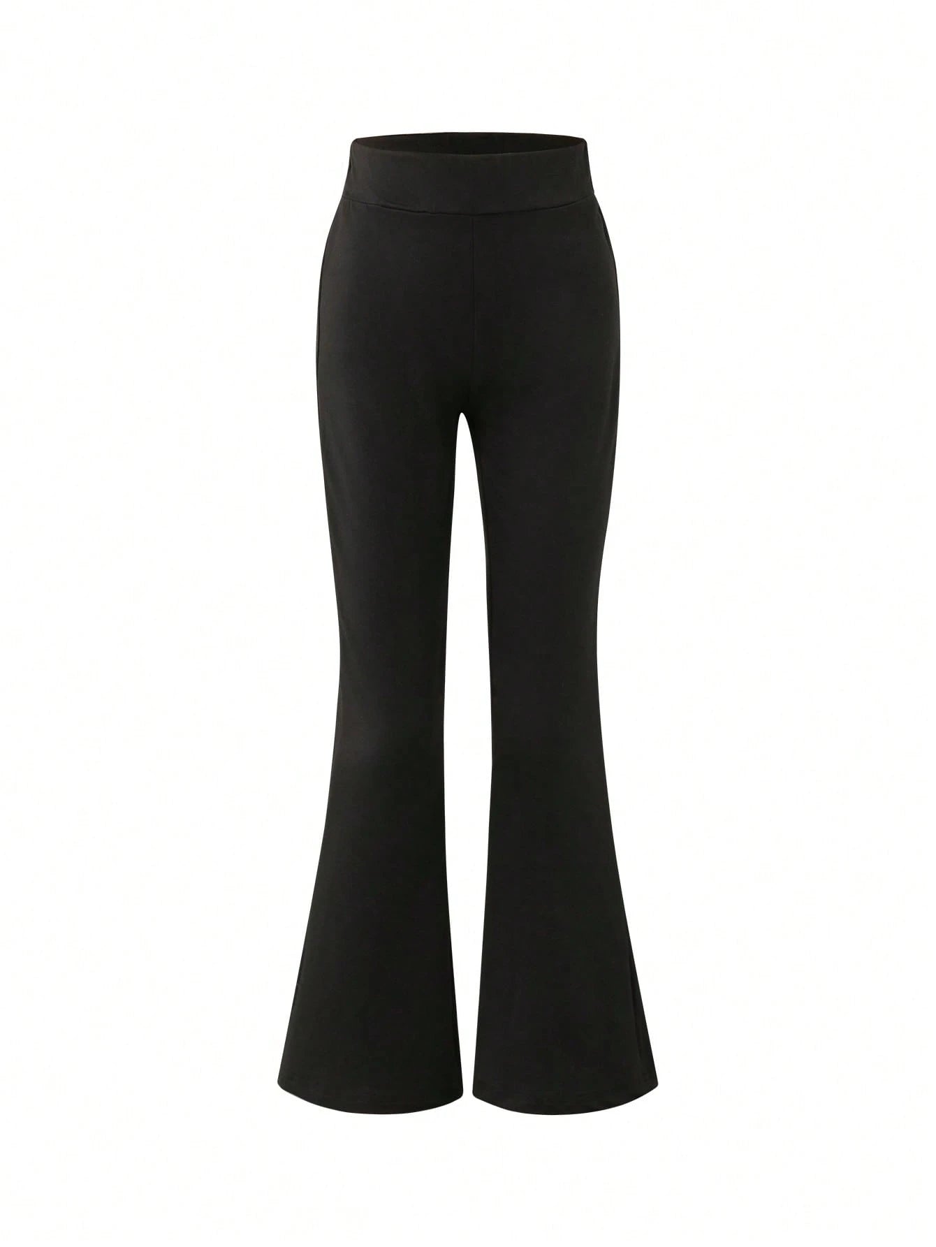 This Casual Girls' Set Includes A Round Neck T-Shirt With Cherry Print And Black Flare Pants. Whether For School, Shopping, Street Style, Or Vacation, It Is An Excellent Choice. Grey