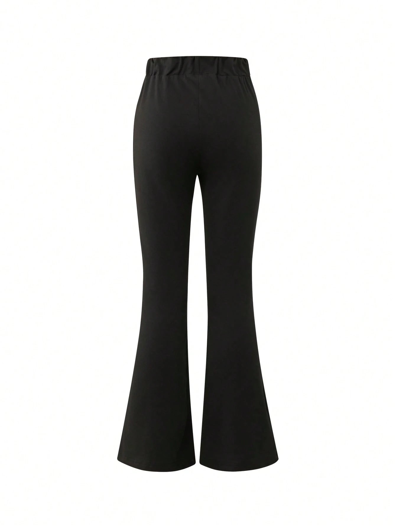 This Casual Girls' Set Includes A Round Neck T-Shirt With Cherry Print And Black Flare Pants. Whether For School, Shopping, Street Style, Or Vacation, It Is An Excellent Choice. Grey