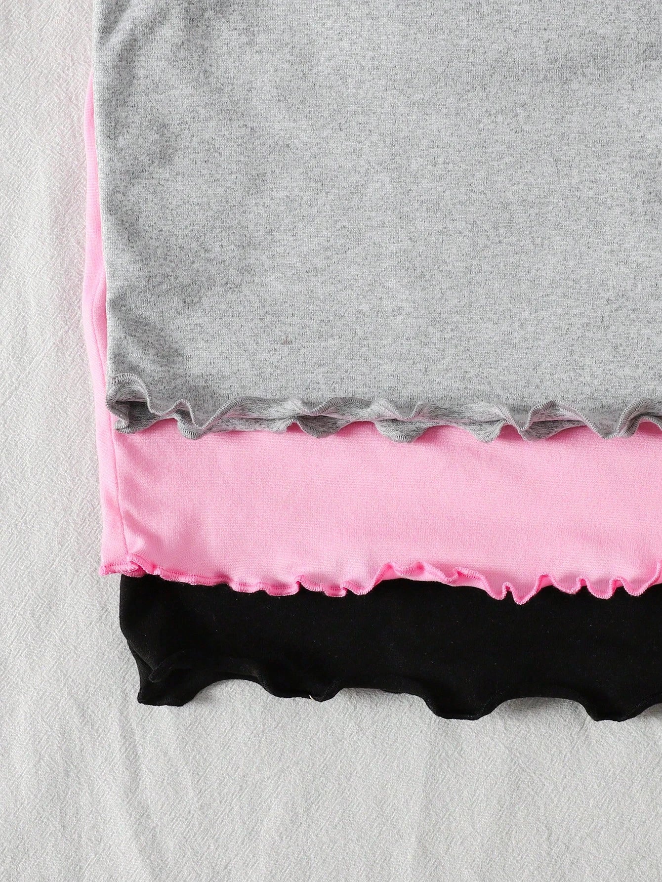 Lot de 3 Robes Fille Maille Douce Rose Noir Gris