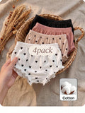4pcs Baby Girl Knitted Triangle Briefs Multicolor