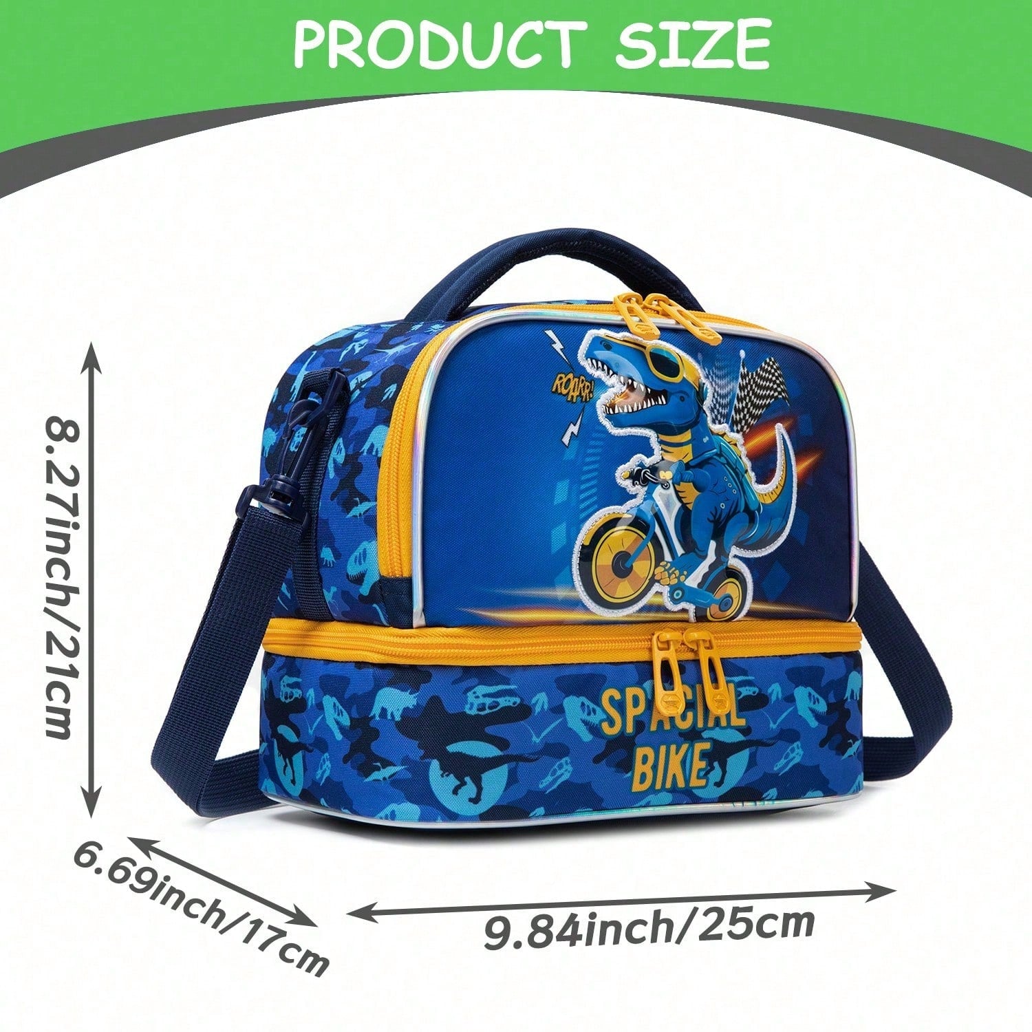 Cute Boy 3-Way Convertible Lunch Bag (Crossbody, Shoulder & Backpack)