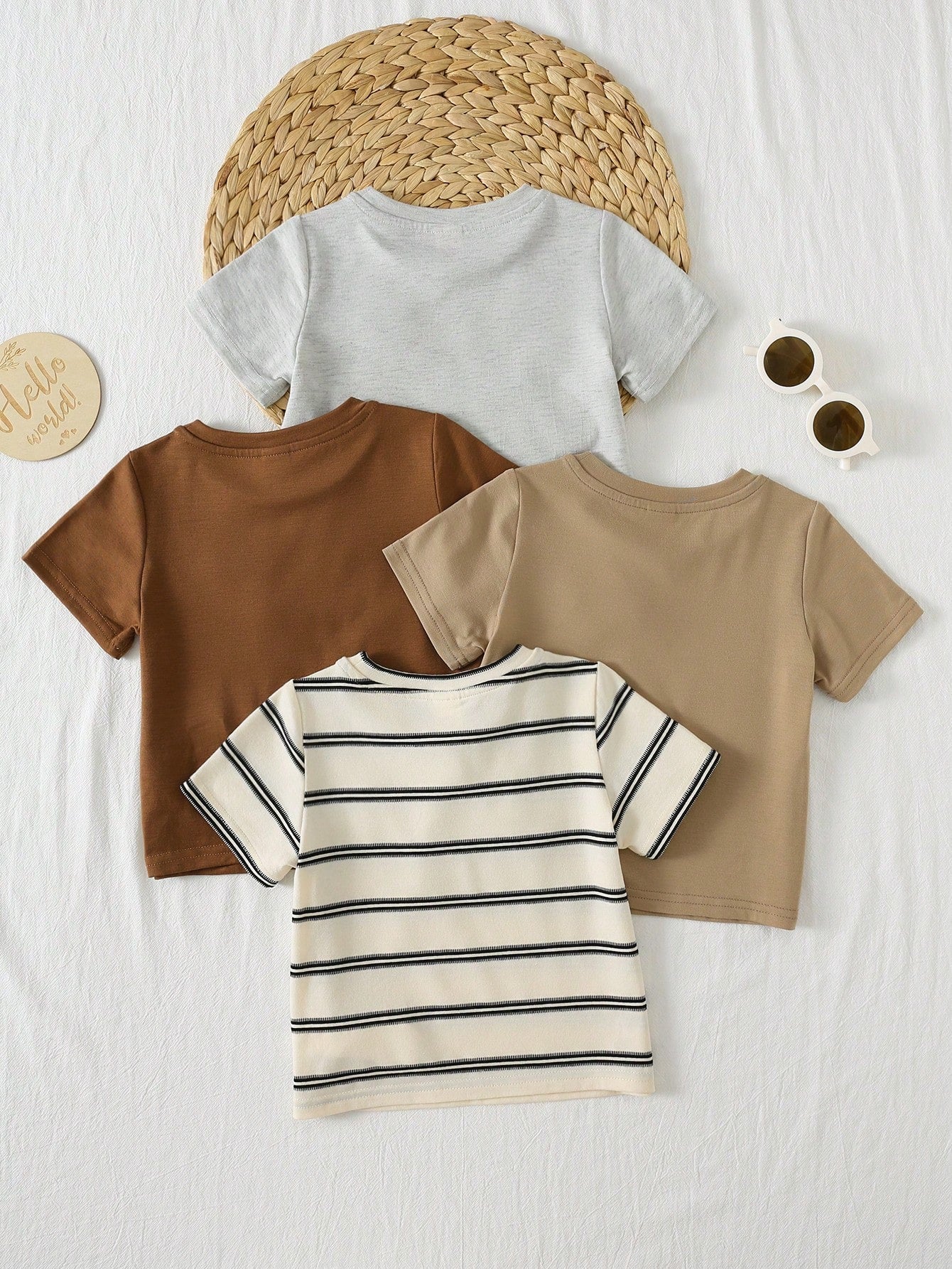 Cozy Pixies Cartoon Bear Knit Sweater 4 Pieces Set
