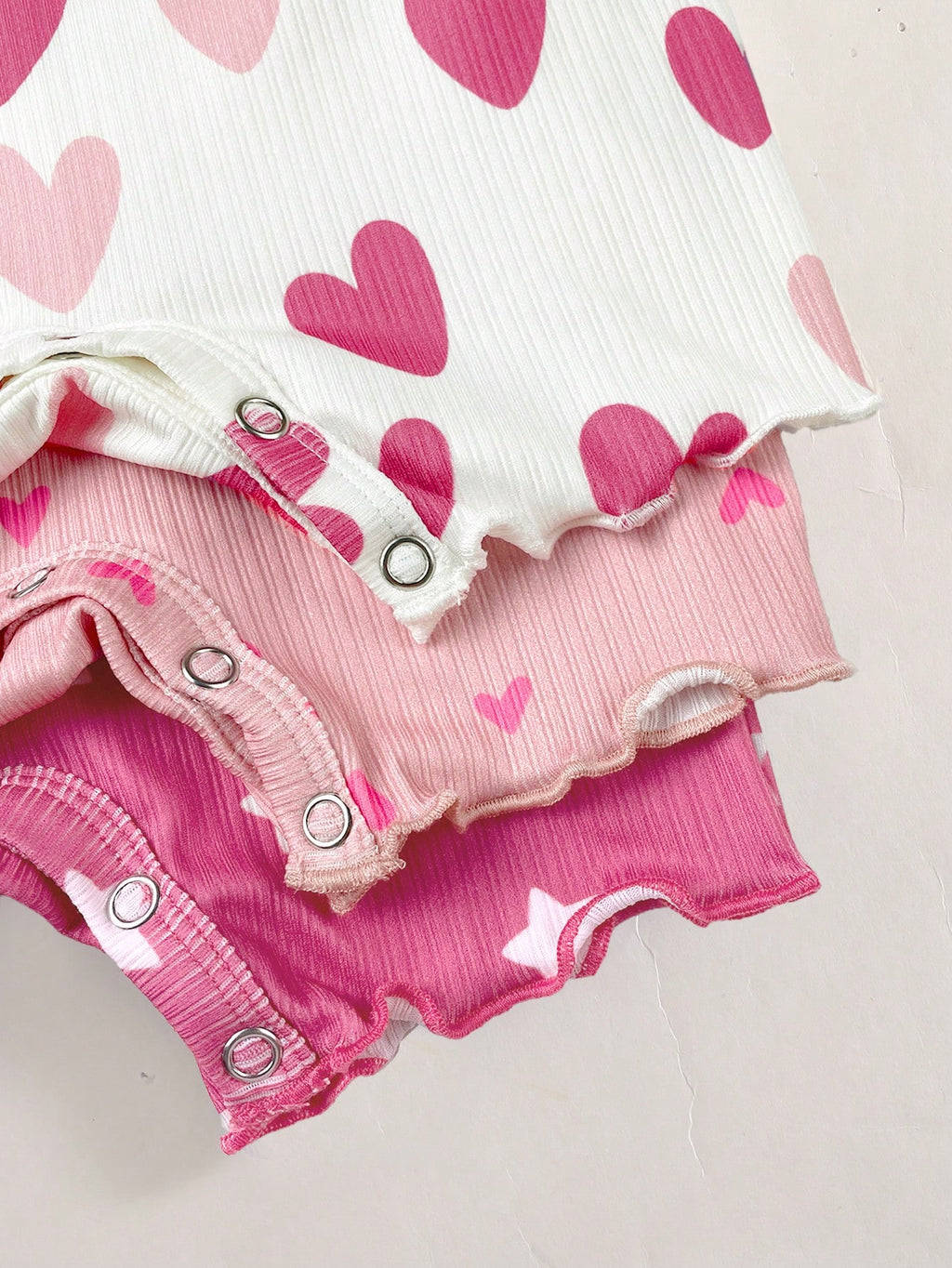 Bambinoo x Cozy Pixies Baby Girl 3-Piece Floral & Striped Romper and Shorts Set