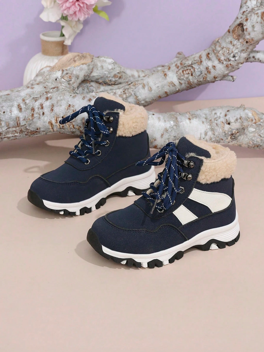 Bambinoo x Playful Pals Kids' Non-Slip Warm Winter Snow Boots Blue